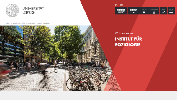 Abbild der Website des Instituts zum Thema Studium